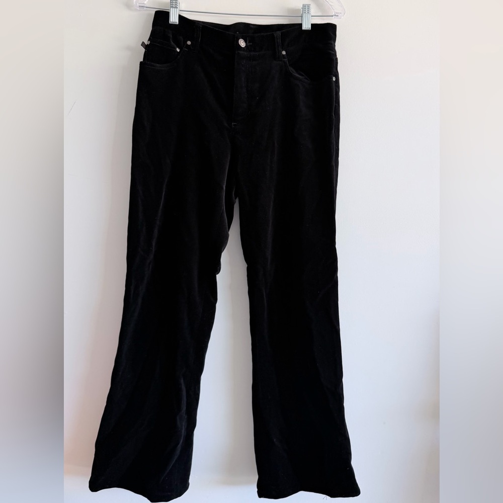 Lauren Jeans Co Ralph Lauren Women Black Velvet Pants Bootcut OldMoney Luxe 6